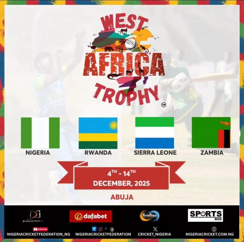Nigeria to Host West Africa Trophy Cricket Tournament in December 2025
